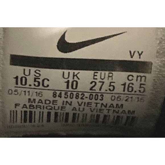 Nike 845082 devosion kids Size 10.5C Red Black Basketball sneaker Shoes - Picture 7 of 7